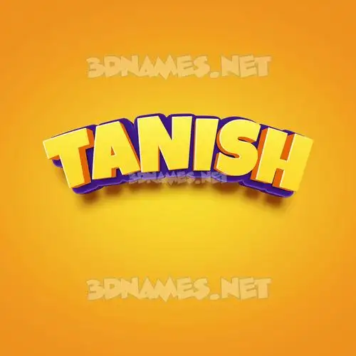 tanish in Orange Toon style - 3D name wallpaper