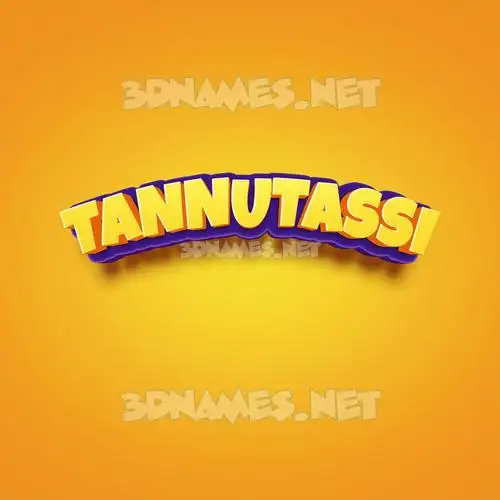 tannutassi in Orange Toon style - 3D name wallpaper