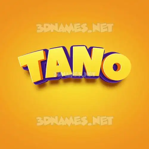 tano in Orange Toon style - 3D name wallpaper tano in Orange Toon style - 3D name wallpaper