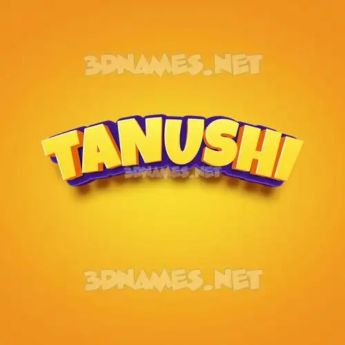 tanushi in Orange Toon style - 3D name wallpaper tanushi in Orange Toon style - 3D name wallpaper