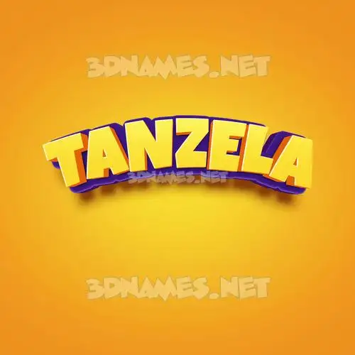tanzela in Orange Toon style - 3D name wallpaper tanzela in Orange Toon style - 3D name wallpaper