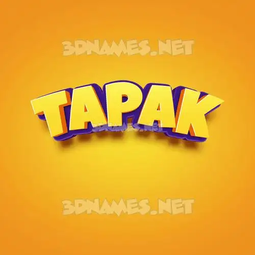 tapak in Orange Toon style - 3D name wallpaper tapak in Orange Toon style - 3D name wallpaper