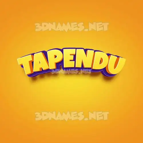 tapendu in Orange Toon style - 3D name wallpaper tapendu in Orange Toon style - 3D name wallpaper