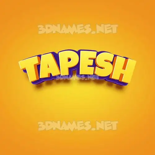tapesh in Orange Toon style - 3D name wallpaper tapesh in Orange Toon style - 3D name wallpaper