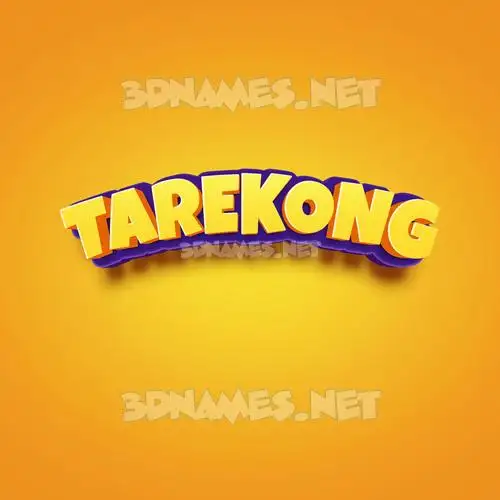 tarekong in Orange Toon style - 3D name wallpaper