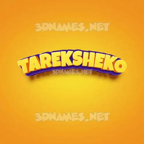 tareksheko in Orange Toon style - 3D name wallpaper tareksheko in Orange Toon style - 3D name wallpaper