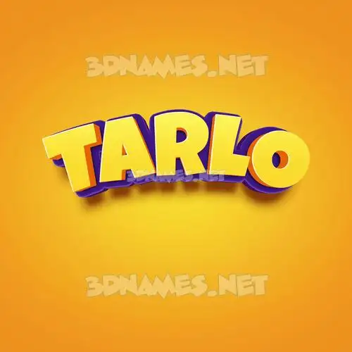 tarlo in Orange Toon style - 3D name wallpaper tarlo in Orange Toon style - 3D name wallpaper