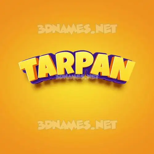 tarpan in Orange Toon style - 3D name wallpaper