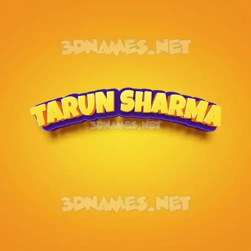 tarun sharma in Orange Toon style - 3D name wallpaper