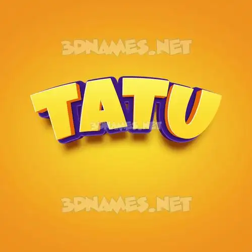 tatu in Orange Toon style - 3D name wallpaper tatu in Orange Toon style - 3D name wallpaper