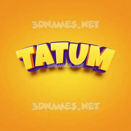 tatum in Orange Toon style - 3D name wallpaper tatum in Orange Toon style - 3D name wallpaper