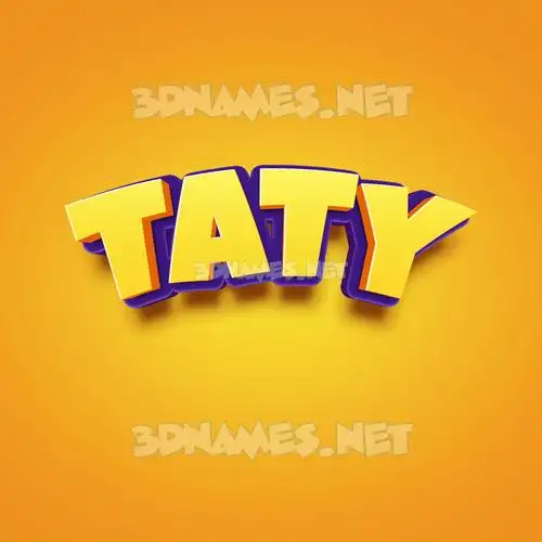 taty in Orange Toon style - 3D name wallpaper taty in Orange Toon style - 3D name wallpaper