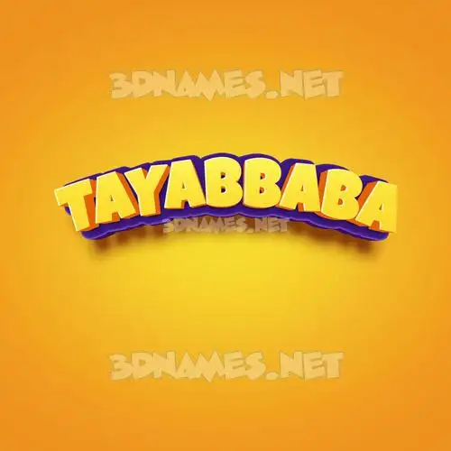 tayabbaba in Orange Toon style - 3D name wallpaper tayabbaba in Orange Toon style - 3D name wallpaper