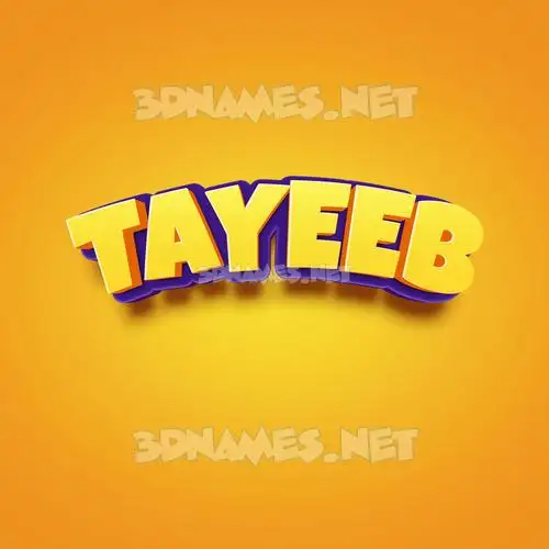 tayeeb in Orange Toon style - 3D name wallpaper tayeeb in Orange Toon style - 3D name wallpaper