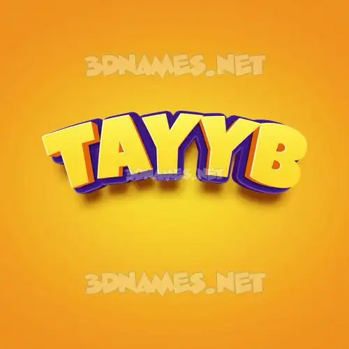 tayyb in Orange Toon style - 3D name wallpaper tayyb in Orange Toon style - 3D name wallpaper