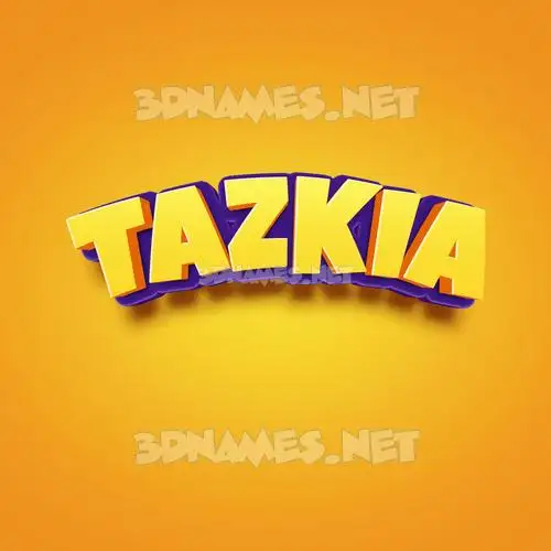 tazkia in Orange Toon style - 3D name wallpaper tazkia in Orange Toon style - 3D name wallpaper