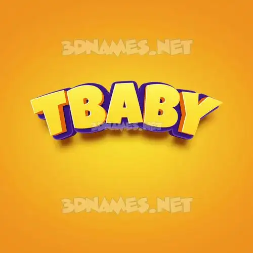 tbaby in Orange Toon style - 3D name wallpaper tbaby in Orange Toon style - 3D name wallpaper