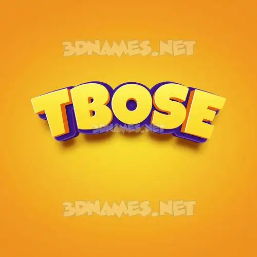 tbose in Orange Toon style - 3D name wallpaper tbose in Orange Toon style - 3D name wallpaper