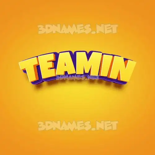 teamin in Orange Toon style - 3D name wallpaper teamin in Orange Toon style - 3D name wallpaper