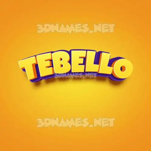 tebello in Orange Toon style - 3D name wallpaper tebello in Orange Toon style - 3D name wallpaper