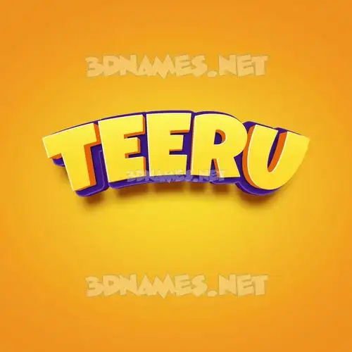 teeru in Orange Toon style - 3D name wallpaper teeru in Orange Toon style - 3D name wallpaper