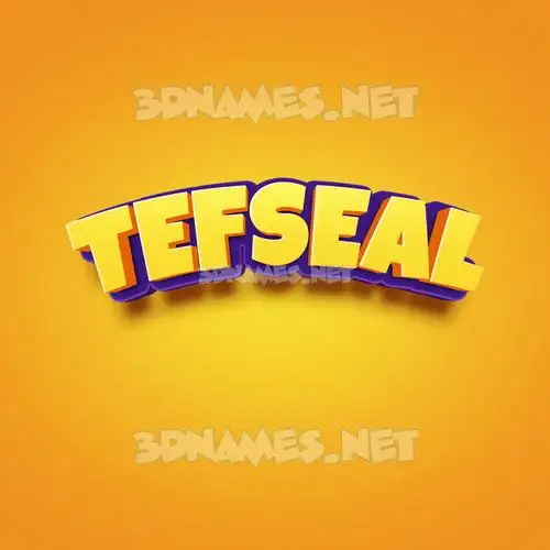 tefseal in Orange Toon style - 3D name wallpaper tefseal in Orange Toon style - 3D name wallpaper