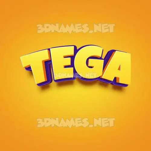 tega in Orange Toon style - 3D name wallpaper tega in Orange Toon style - 3D name wallpaper