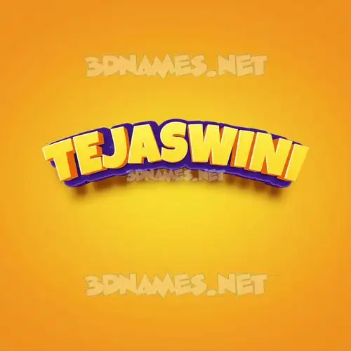 tejaswini in Orange Toon style - 3D name wallpaper
