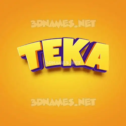 teka in Orange Toon style - 3D name wallpaper teka in Orange Toon style - 3D name wallpaper