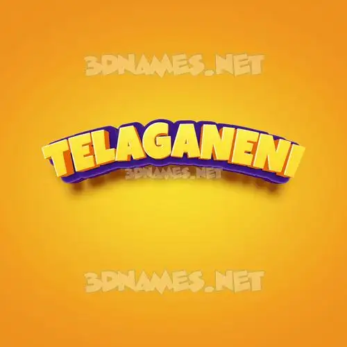 telaganeni in Orange Toon style - 3D name wallpaper telaganeni in Orange Toon style - 3D name wallpaper