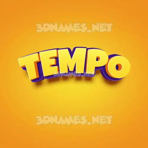 tempo in Orange Toon style - 3D name wallpaper tempo in Orange Toon style - 3D name wallpaper