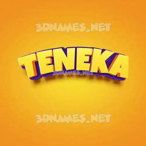 teneka in Orange Toon style - 3D name wallpaper teneka in Orange Toon style - 3D name wallpaper