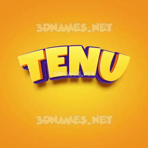 tenu in Orange Toon style - 3D name wallpaper tenu in Orange Toon style - 3D name wallpaper