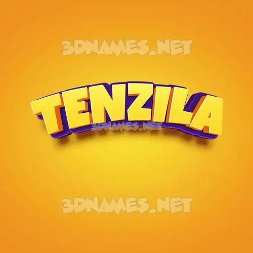 tenzila in Orange Toon style - 3D name wallpaper tenzila in Orange Toon style - 3D name wallpaper