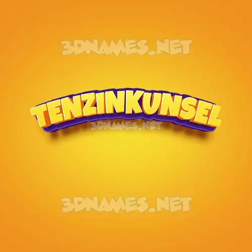 tenzinkunsel in Orange Toon style - 3D name wallpaper tenzinkunsel in Orange Toon style - 3D name wallpaper