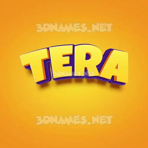 tera in Orange Toon style - 3D name wallpaper tera in Orange Toon style - 3D name wallpaper