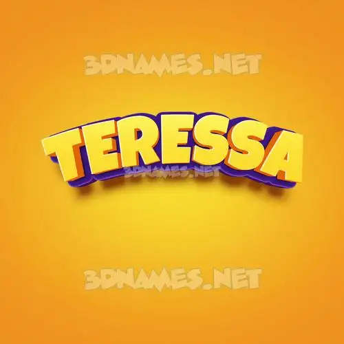 teressa in Orange Toon style - 3D name wallpaper teressa in Orange Toon style - 3D name wallpaper