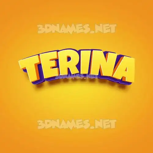terina in Orange Toon style - 3D name wallpaper terina in Orange Toon style - 3D name wallpaper