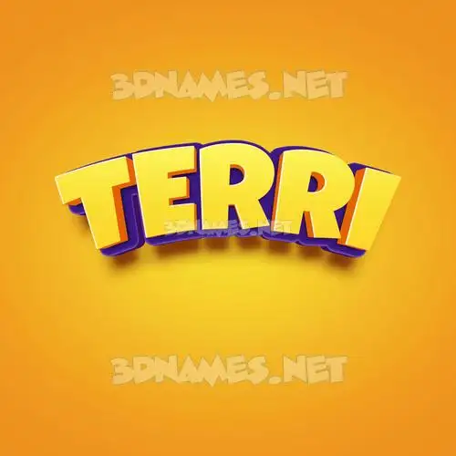 terri in Orange Toon style - 3D name wallpaper terri in Orange Toon style - 3D name wallpaper