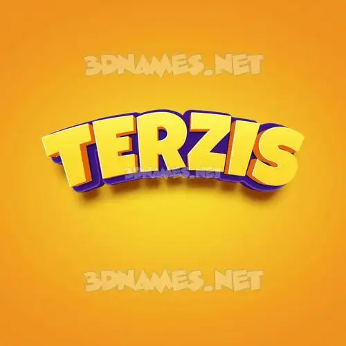 terzis in Orange Toon style - 3D name wallpaper terzis in Orange Toon style - 3D name wallpaper
