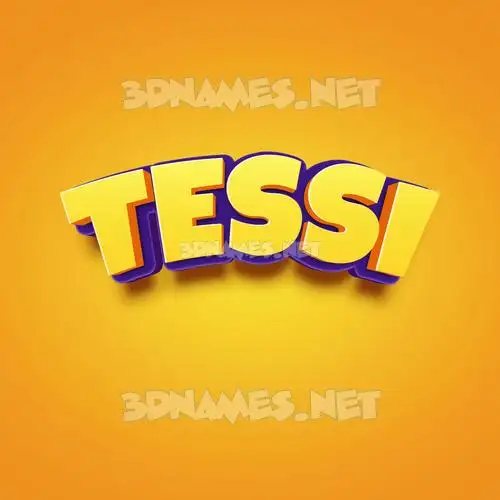 tessi in Orange Toon style - 3D name wallpaper tessi in Orange Toon style - 3D name wallpaper
