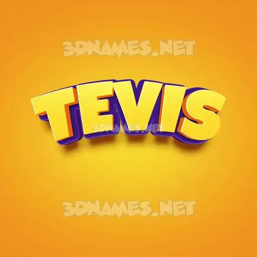 tevis in Orange Toon style - 3D name wallpaper tevis in Orange Toon style - 3D name wallpaper