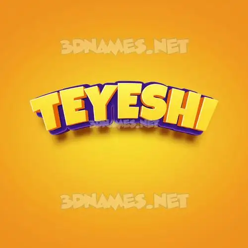 teyeshi in Orange Toon style - 3D name wallpaper teyeshi in Orange Toon style - 3D name wallpaper