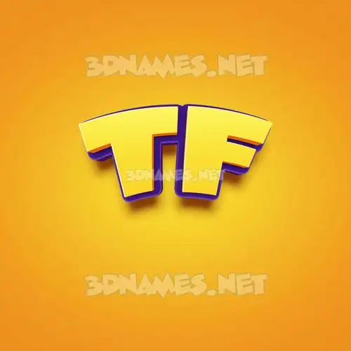tf in Orange Toon style - 3D name wallpaper tf in Orange Toon style - 3D name wallpaper
