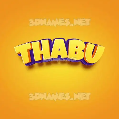 thabu in Orange Toon style - 3D name wallpaper