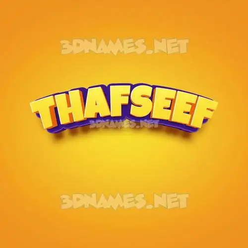 thafseef in Orange Toon style - 3D name wallpaper thafseef in Orange Toon style - 3D name wallpaper