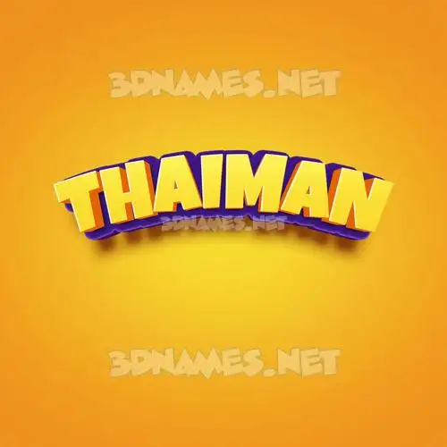 thaiman in Orange Toon style - 3D name wallpaper thaiman in Orange Toon style - 3D name wallpaper