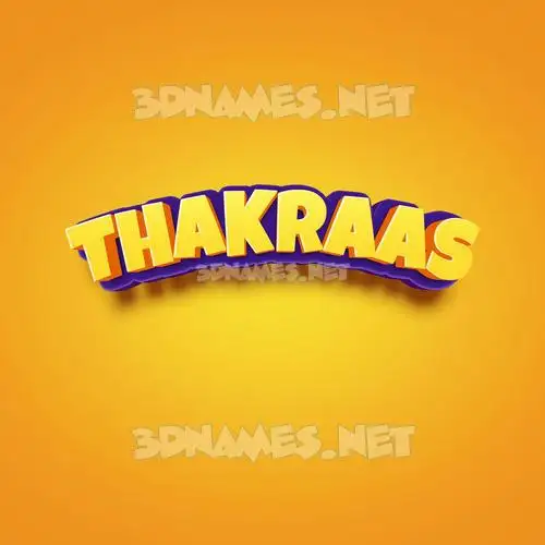 thakraas in Orange Toon style - 3D name wallpaper thakraas in Orange Toon style - 3D name wallpaper