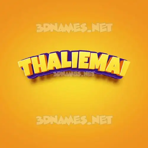 thaliemai in Orange Toon style - 3D name wallpaper
