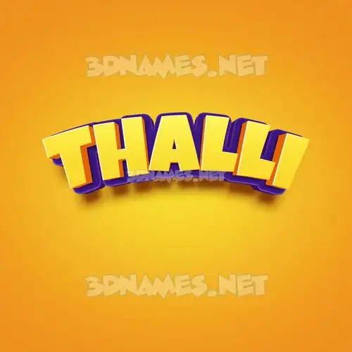 thalli in Orange Toon style - 3D name wallpaper thalli in Orange Toon style - 3D name wallpaper